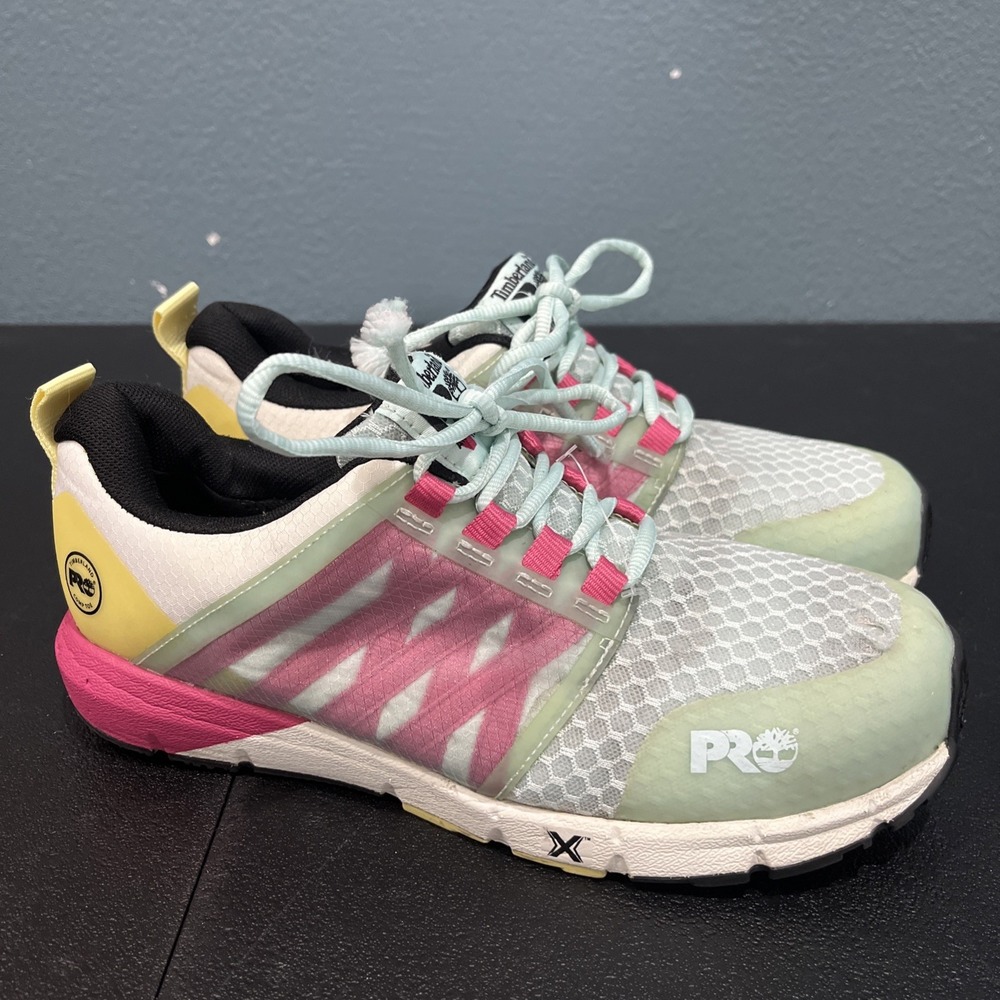 Timberland PRO Reaxion Women 9 Composite Safety Toe‎ Work Sneakers Utility Neon